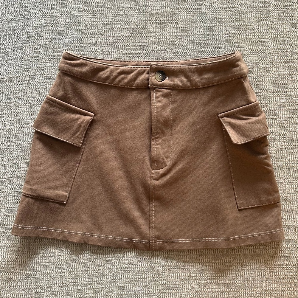 Tan Mini Skirt